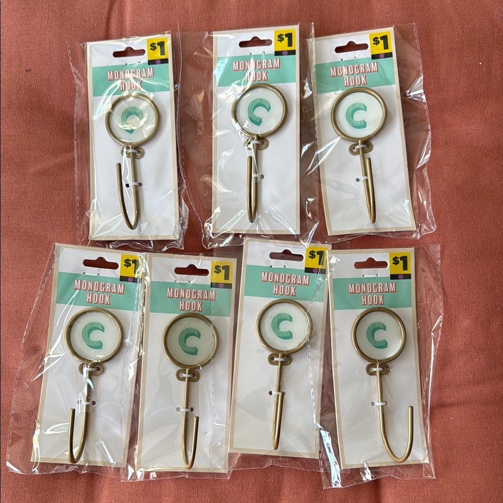 Monogram Hook with Green Letter C